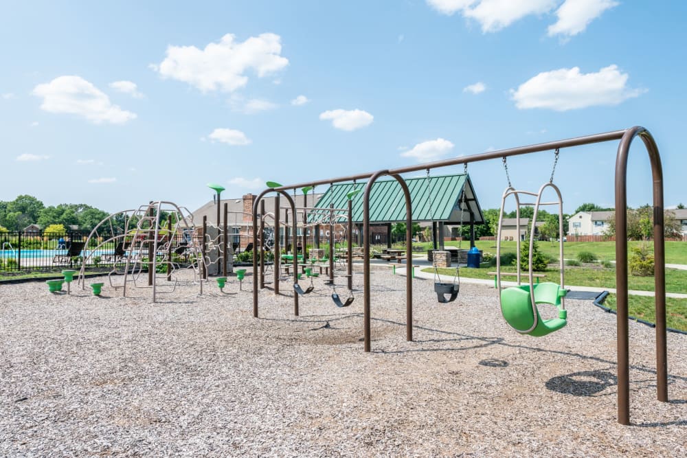 Large outdoor playground at Worthington Meadows in Columbus, Ohio