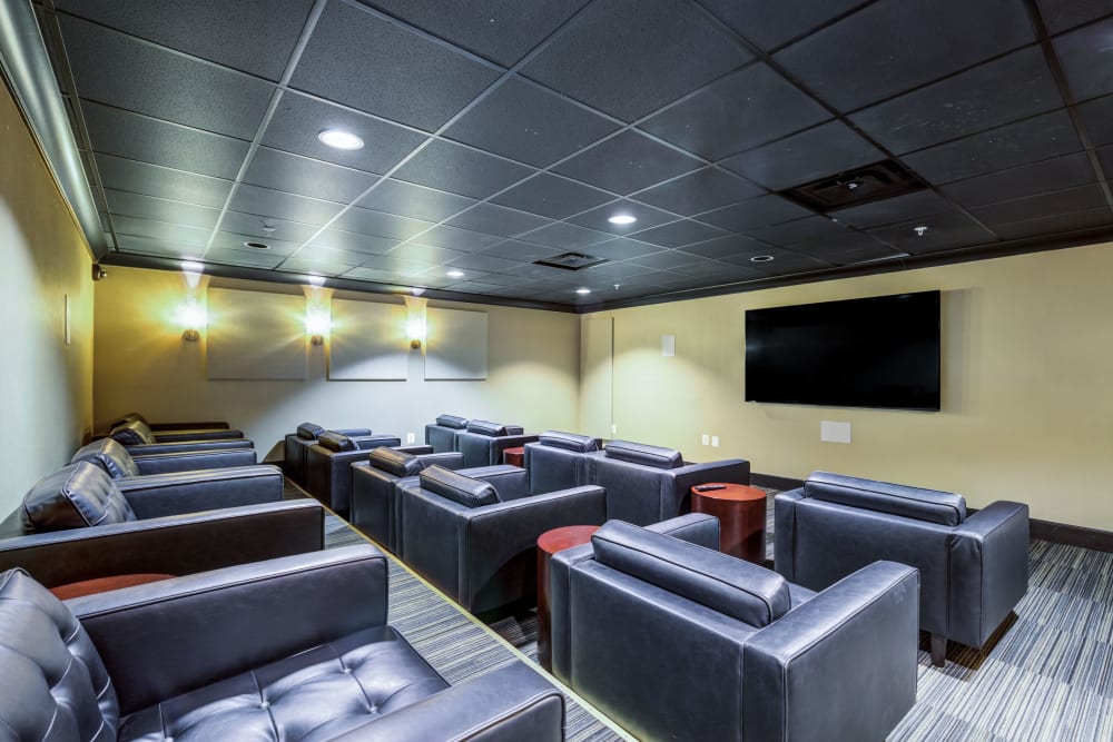Private indoor movie theater at Dulles Greene in Herndon, Virginia