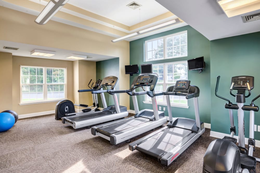 Cardio equipment in fitness Center at The Commons At Haynes Farm in Shrewsbury, Massachusetts
