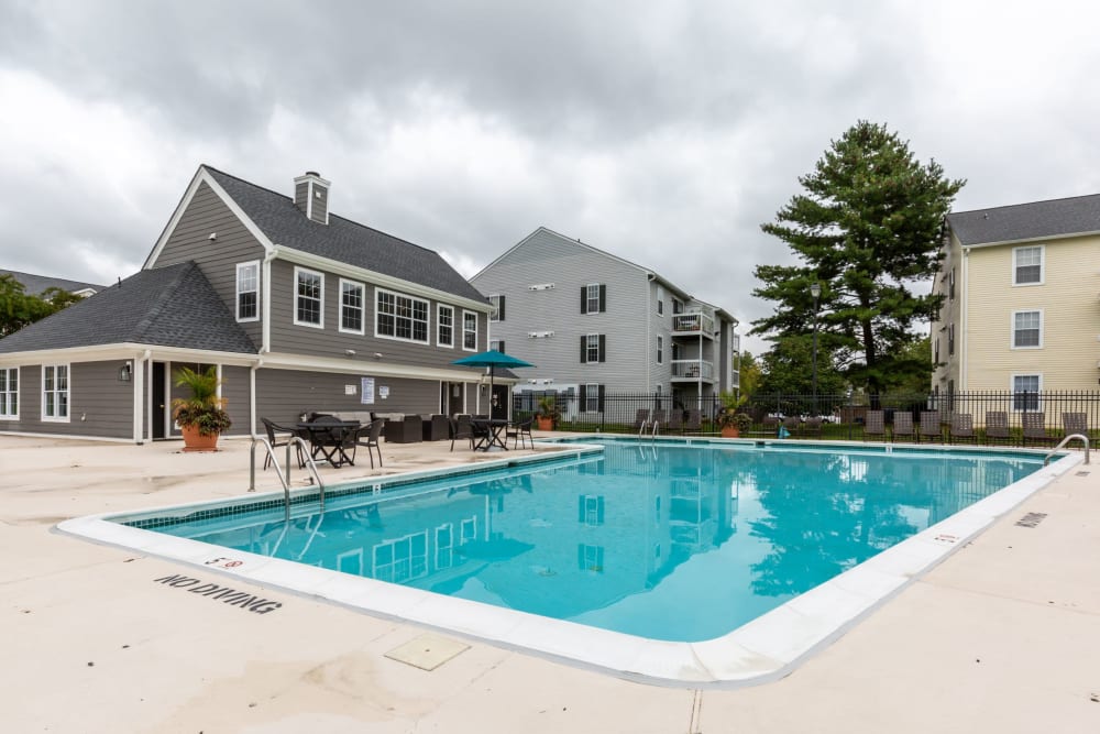 Outdoor pool at The Landings I & II Apartments in Alexandria, Virginia