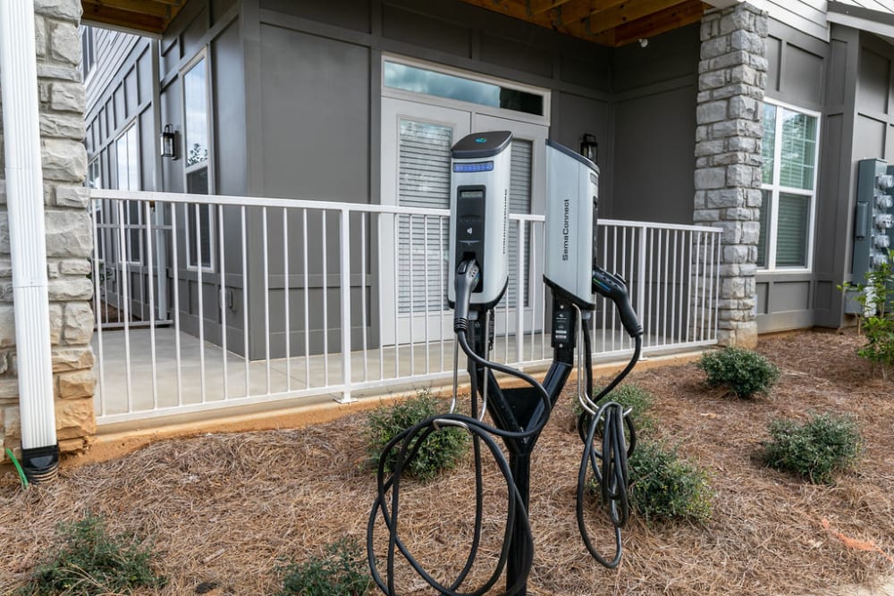 Electric vehicle chargers at Gibson Flowery Branch in Flowery Branch, Georgia