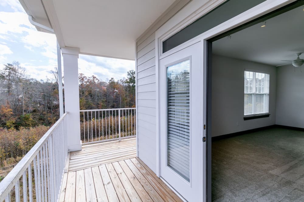Unit balcony at Gibson Flowery Branch in Flowery Branch, Georgia
