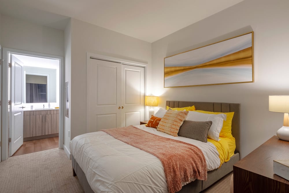 Spacious master bedroom at Everly in Largo, Maryland