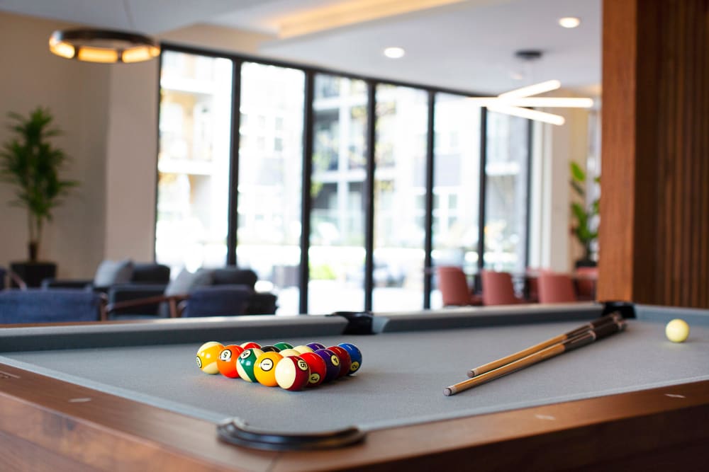 Community pool table at Everly in Largo, Maryland