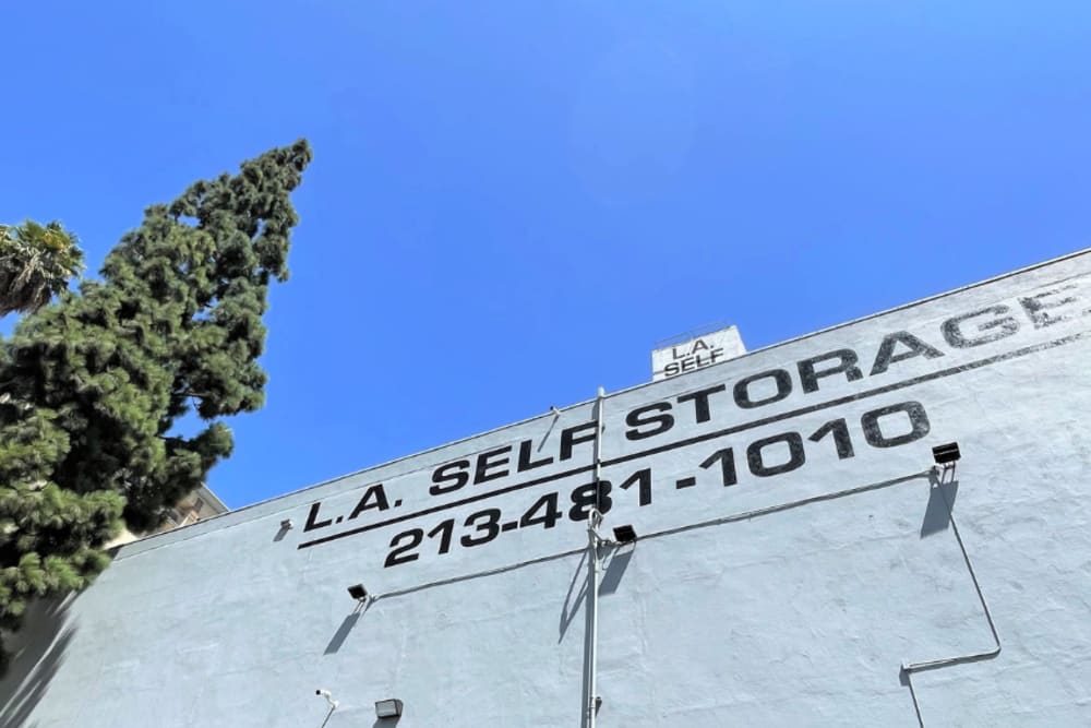 Branding on the side of Los Angeles Self Storage in Los Angeles, California