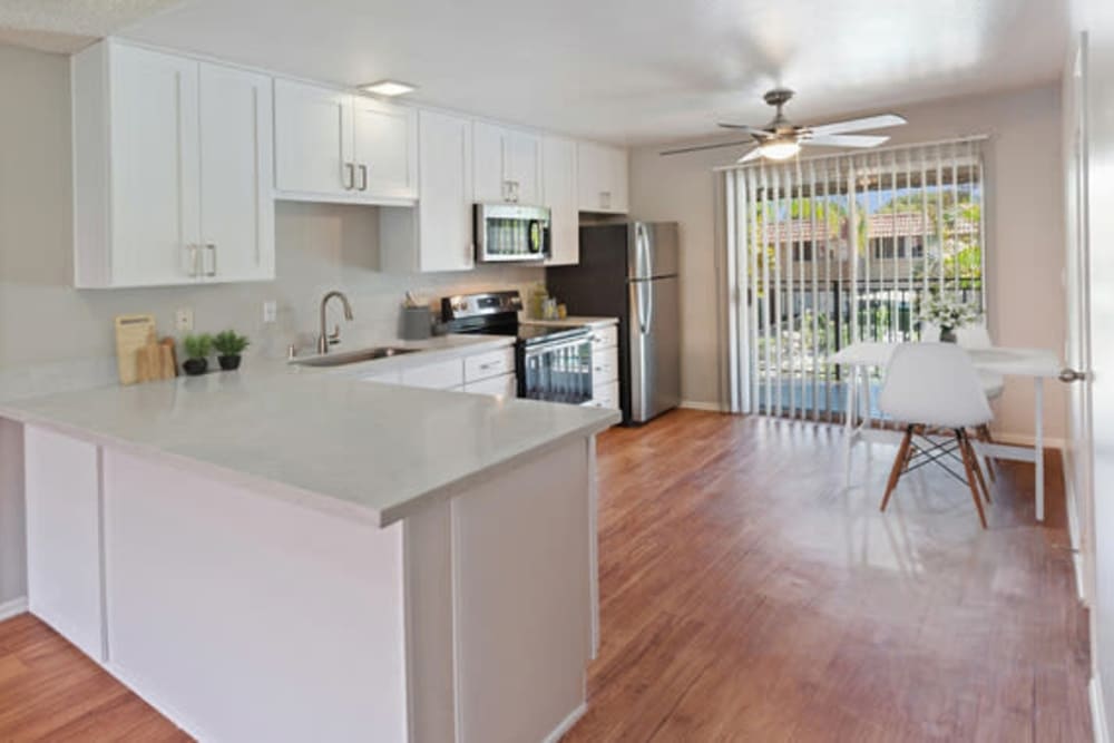 Large island in the kitchen for tons of extra counter space at Terra Camarillo in Camarillo, California