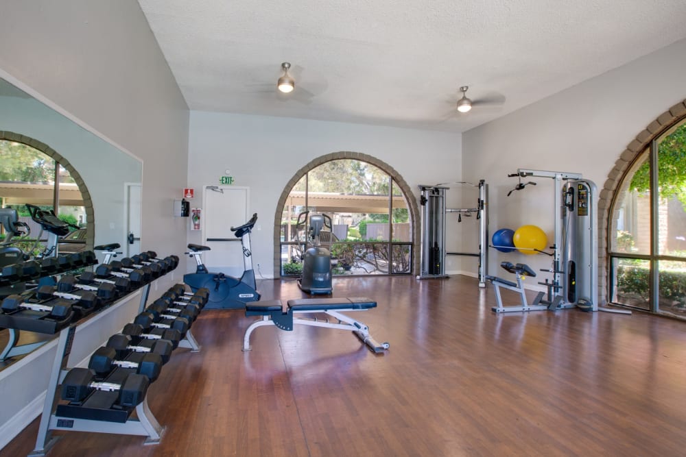 Full fitness center for residents at Terra Camarillo in Camarillo, California