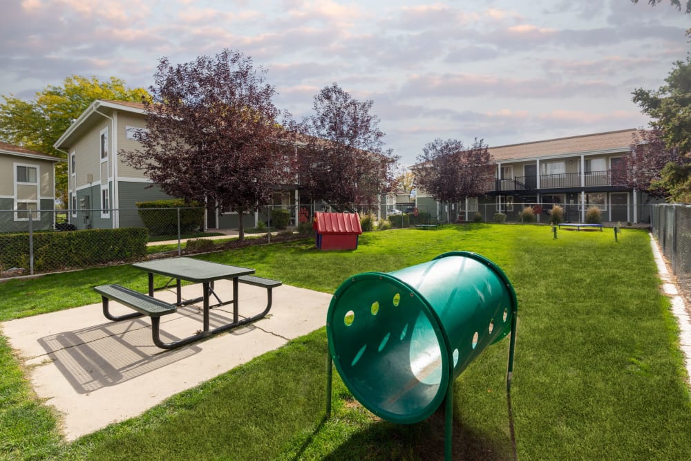 Outdoor park for dogs to run around in at Callaway Apartments in Taylorsville, Utah