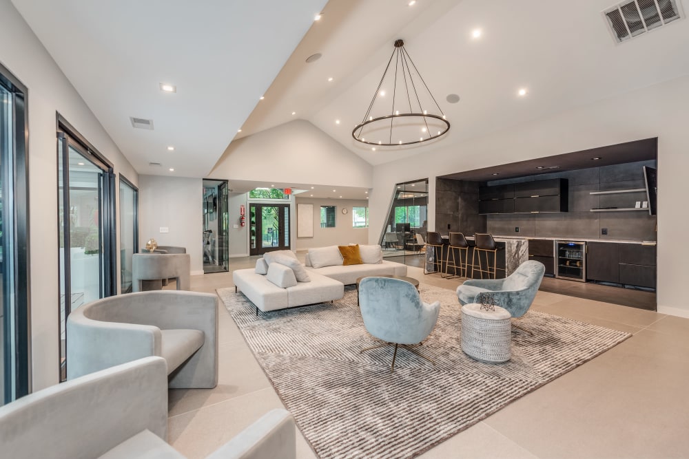 Spacious clubhouse at Triangle Place in Durham, North Carolina