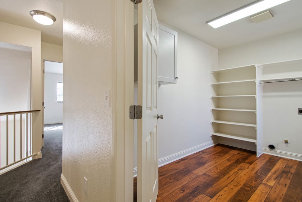 Ample storage in a home at Edson in Oceanside, California