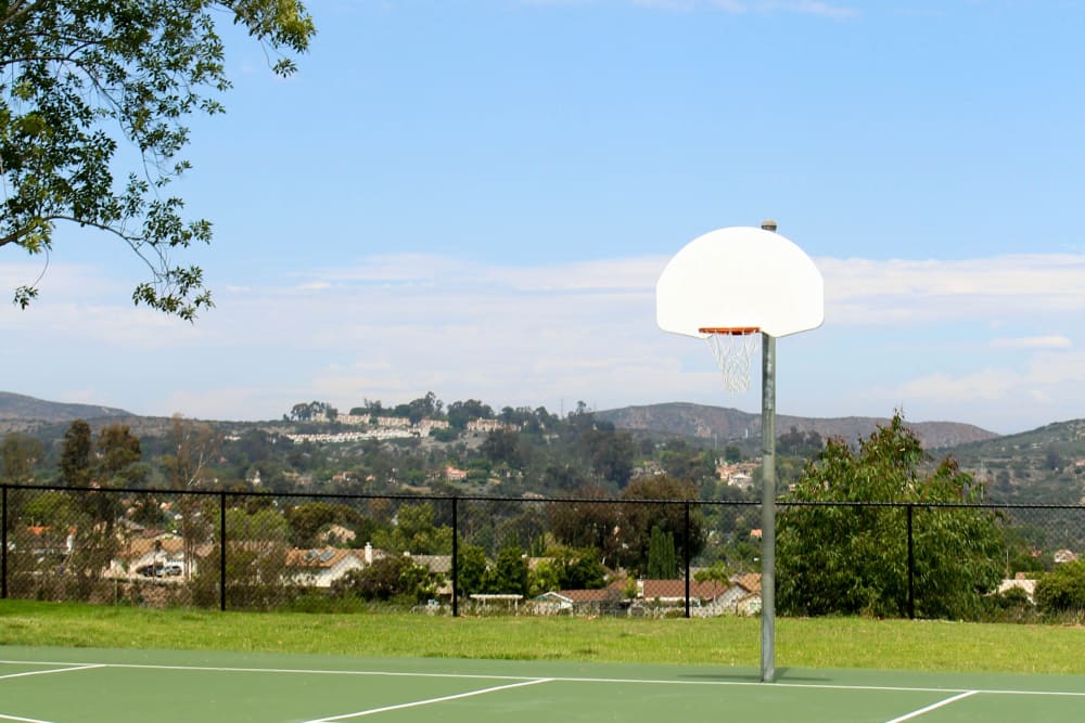 A basketball court at Canyon View in San Diego, California
