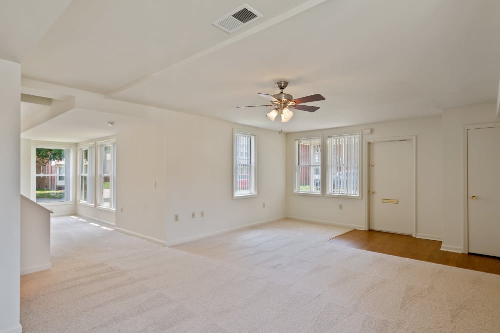 Spacious living area in a home at Carpenter Park in Patuxent River, Maryland