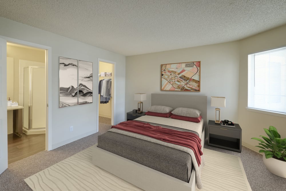 Model Bedroom at Bluesky Landing Apartments in Lakewood, Colorado