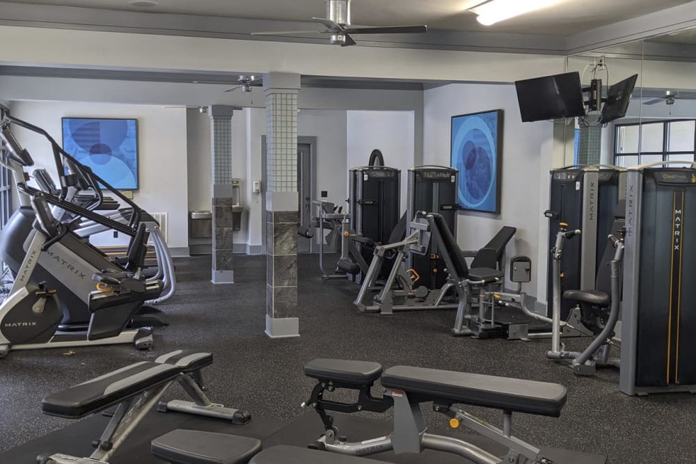 Large workout facility at Porter Westside in Atlanta, Georgia