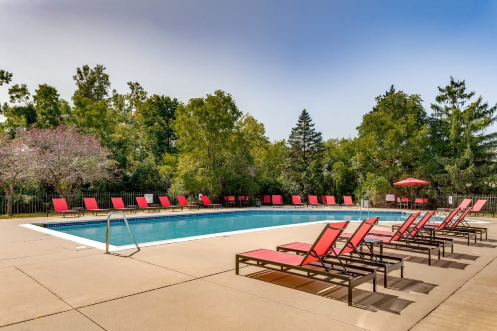 Sparkling pool at Retreat at Farmington Hills in Farmington Hills, Michigan