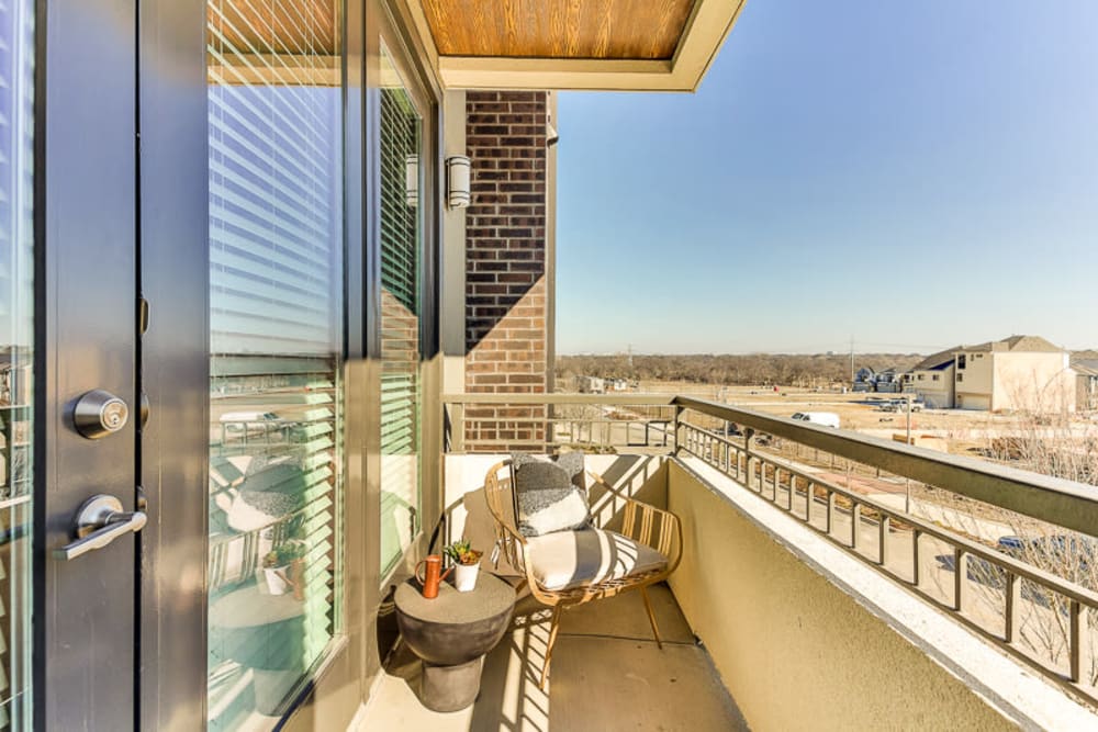 Amazing views from one of the private balconies at The Nash in Dallas, Texas