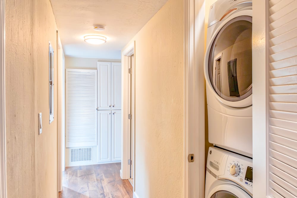 In-home washer and dryer at Greenpointe Apartment Homes in Santa Clara, CA
