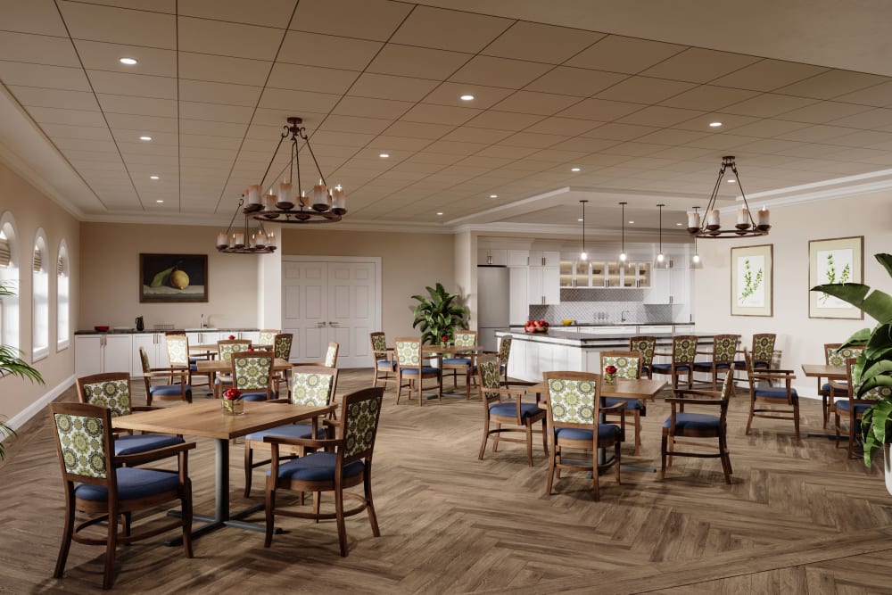 Memory Care Dining Room at Worthington Manor in Conroe, Texas