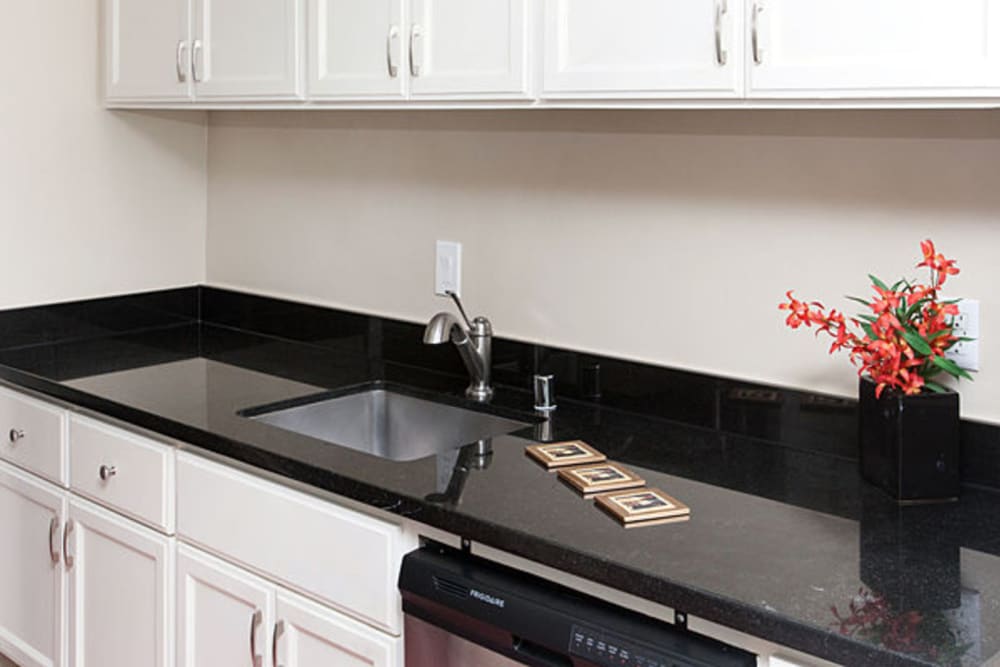 kitchen sink and countertop space at Alta off the Avenue in Burlingame, California