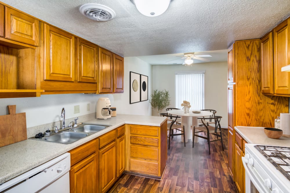 a fully equipped kitchen at Shelton Circle in Virginia Beach, Virginia
