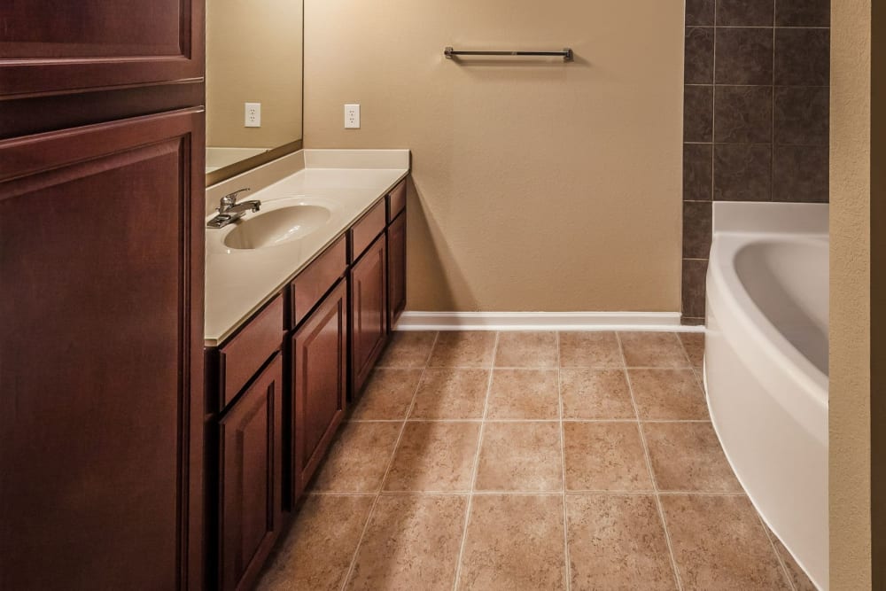 Bathroom at Cobblestone Crossings | Apartments in Terre Haute, Indiana
