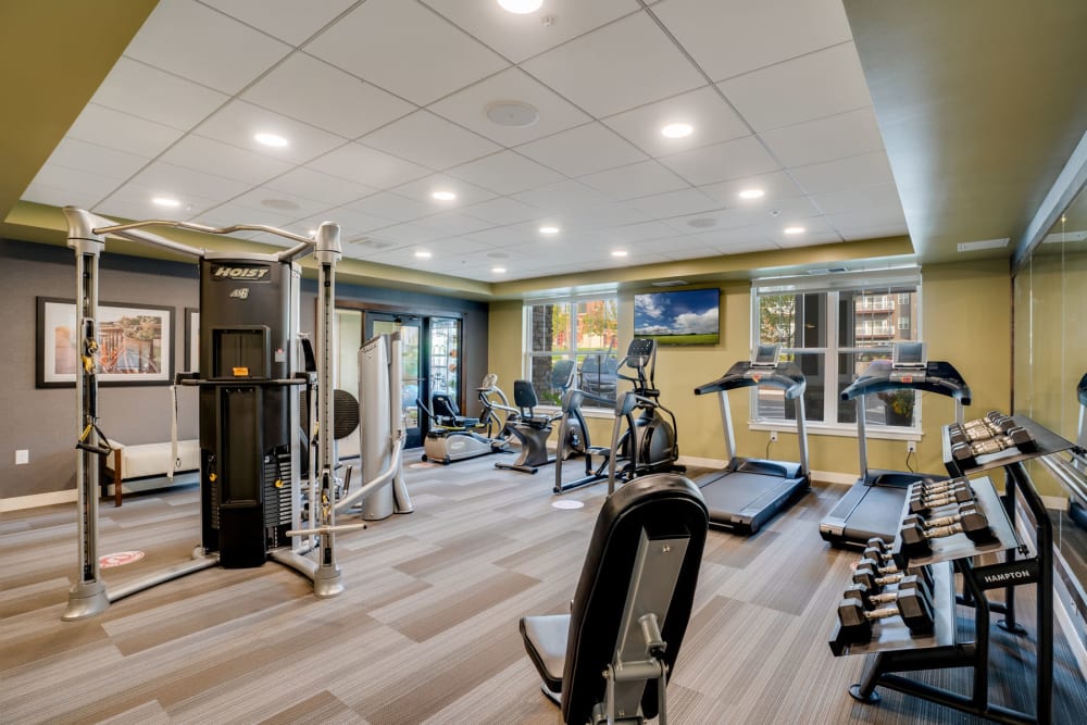 Very well-equipped fitness center at Amira Choice Arvada in Arvada, Colorado