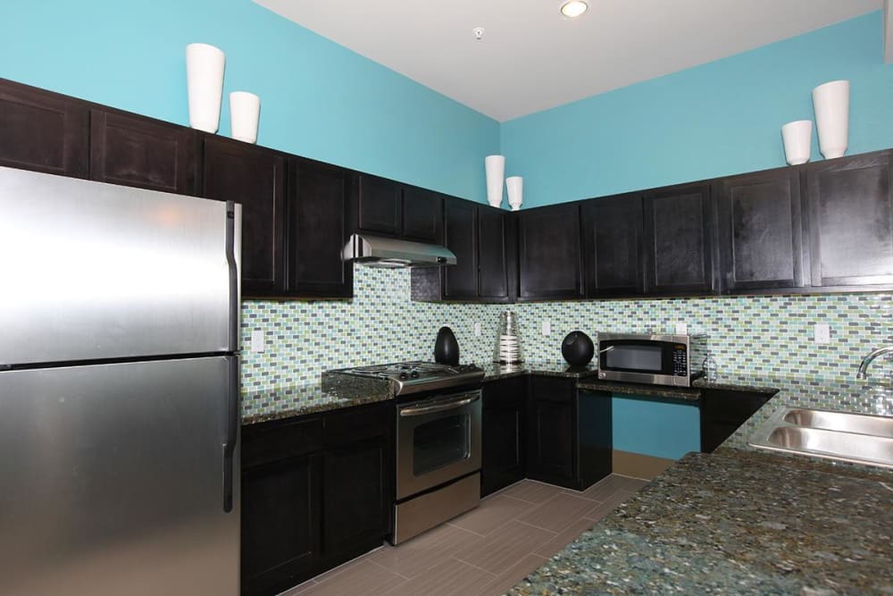 Upgraded Kitchen with stainless steel appliances at Outlook Ridge in Pueblo, Colorado