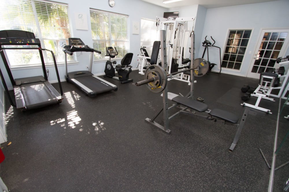 Fitness center at Veranda in Texas City, Texas