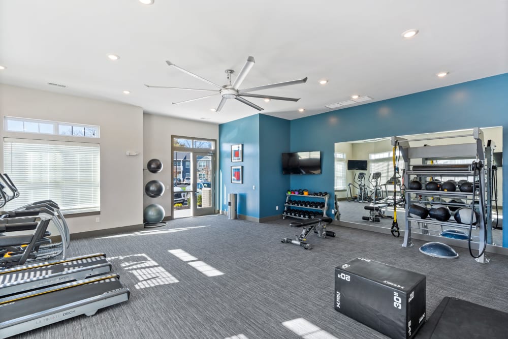 Enjoy apartments with a gym at Alexander Pointe Apartments in Maineville, Ohio