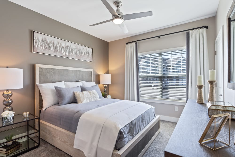 Beautiful bedroom at Alexander Pointe Apartments in Maineville, Ohio