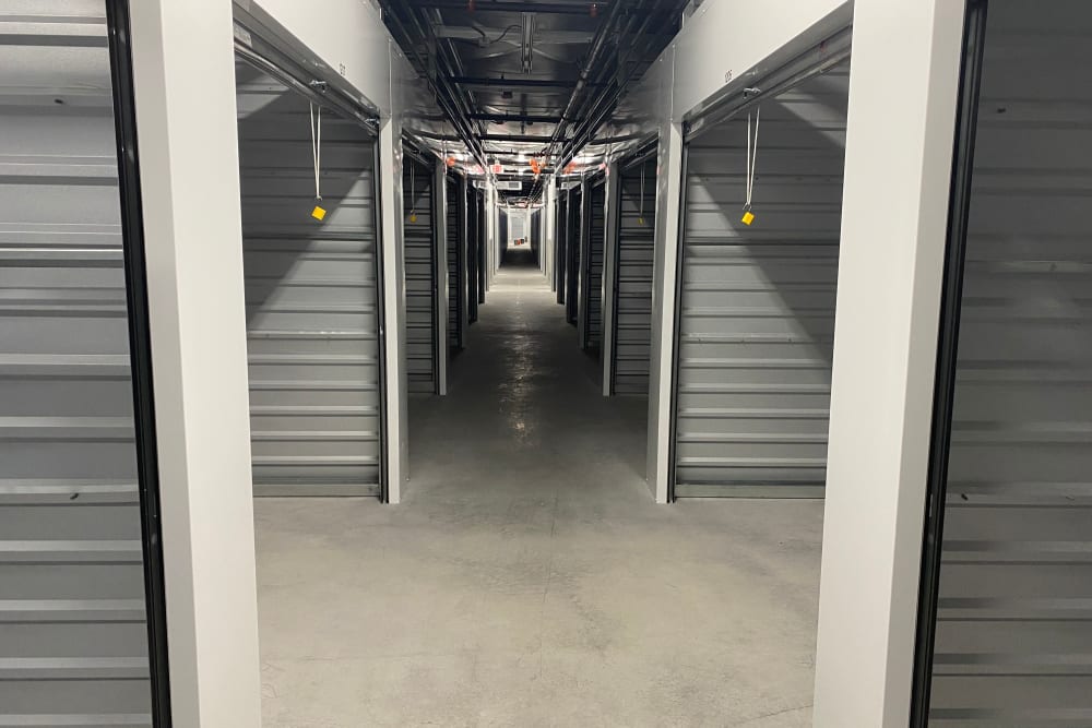 Interior storage units at StorageOne at Fremont & Boulder Hwy in Las Vegas, NV