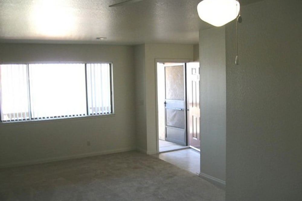 View from the living area in a home at South Mesa II in Oceanside, California