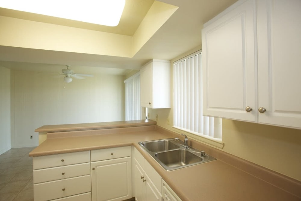 Kitchen amenities in a home at South Mesa II in Oceanside, California