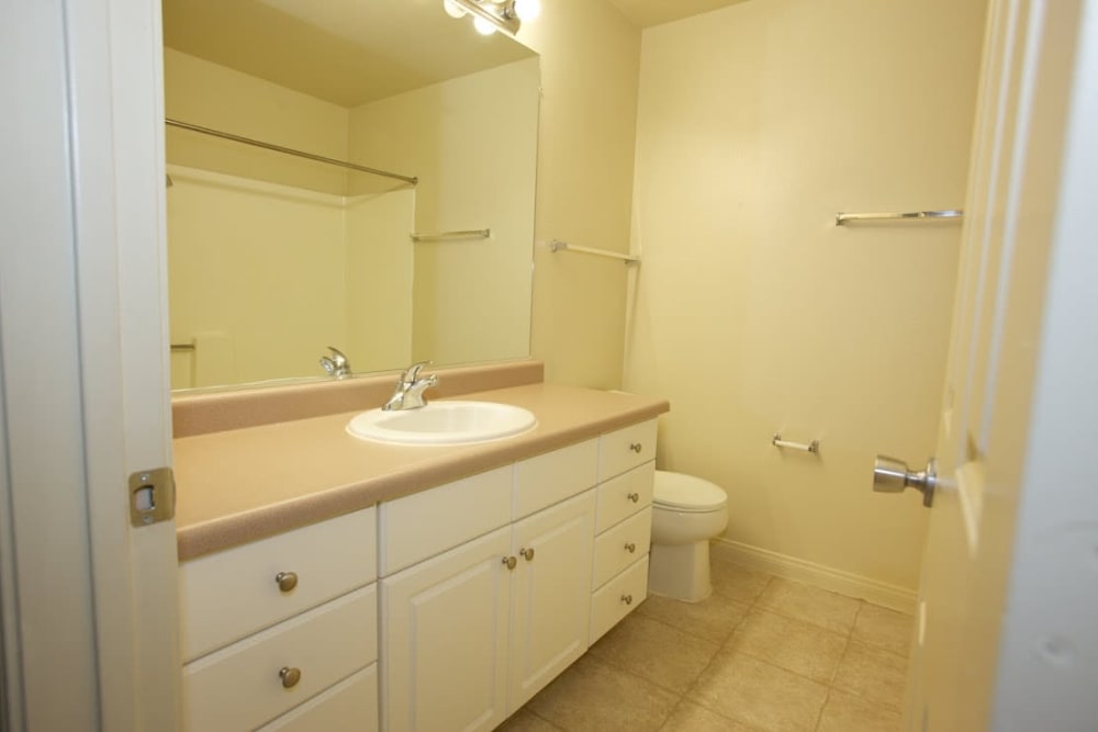 A bathroom in a home at South Mesa II in Oceanside, California