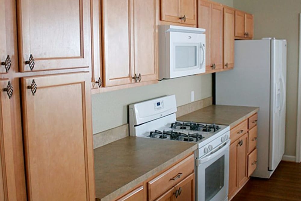 a stacked kitchen at The Village at New Gosport in Portsmouth, Virginia
