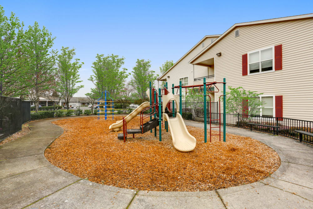 A playground for children at The Landings at Morrison Apartments in Gresham, Oregon
