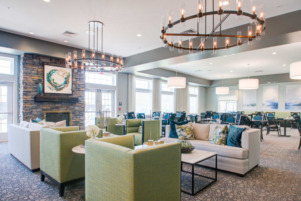 Dining lobby at The Pinnacle in Plymouth Meeting, Pennsylvania