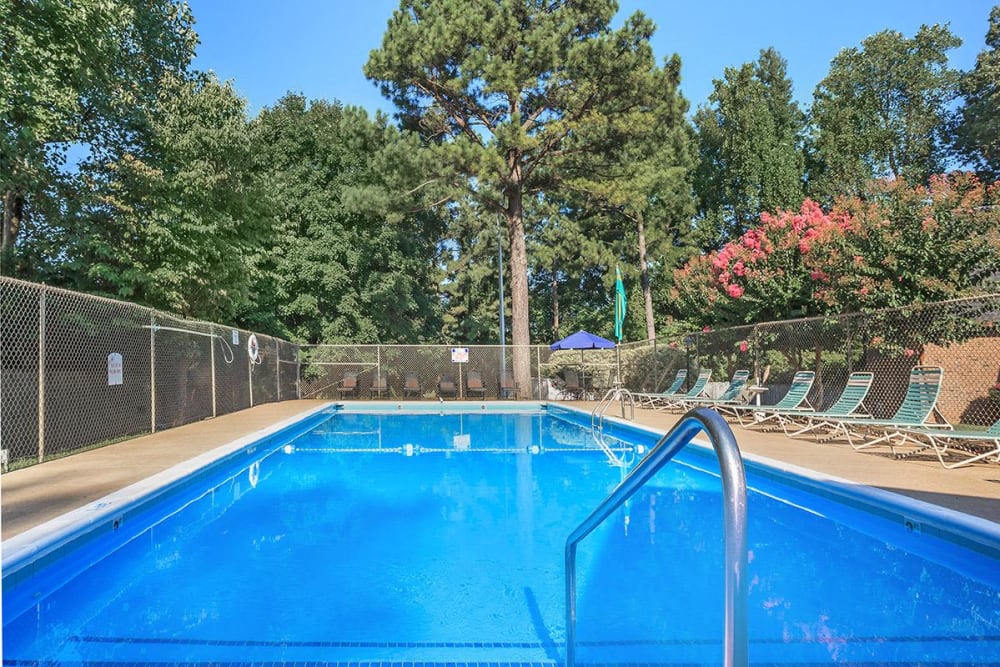Refreshing swimming pool at Patrician Terrace Apartment Homes in Jackson, Tennessee