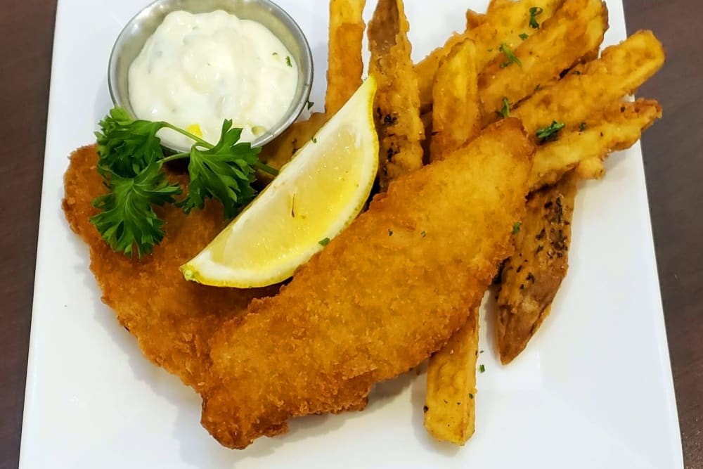 Fish and Chips at The Iris Senior Living in Great Falls, Montana
