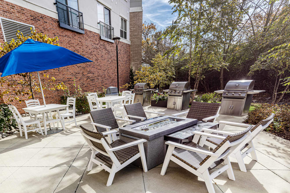 Outdoor Lounge Area at The Barton | Apartments in Clayton, MO