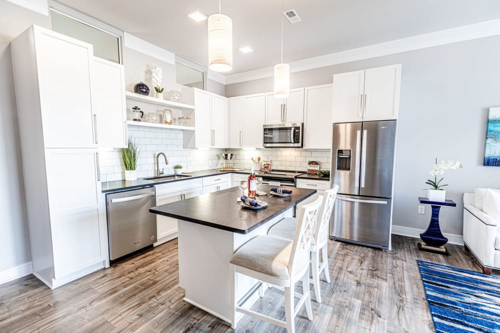 Modern and open kitchen at The Barton | Apartments in Clayton, Missouri