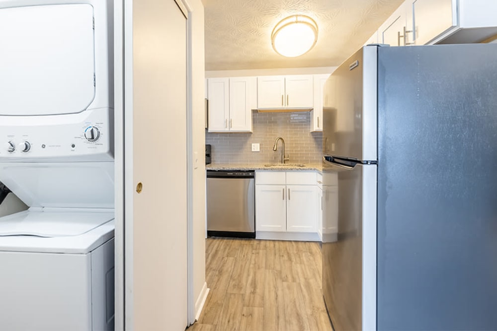 In-home washer and dryer at Webster Manor Apartments in Webster, New York