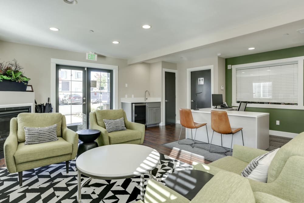 Community common area for resident use at The Addison Apartments in Vancouver, Washington