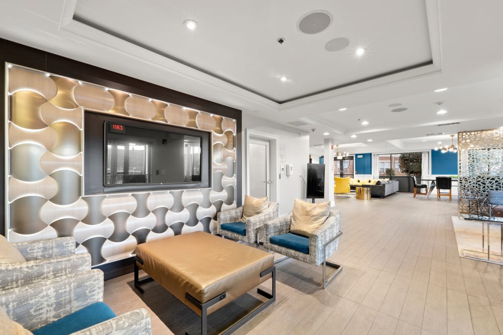 Package concierge room where residents can safely get their packages at Sofi Lyndhurst in Lyndhurst, New Jersey