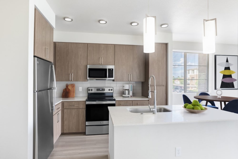 Spacious kitchen at Ocio Plaza Del Rio in Peoria, Arizona