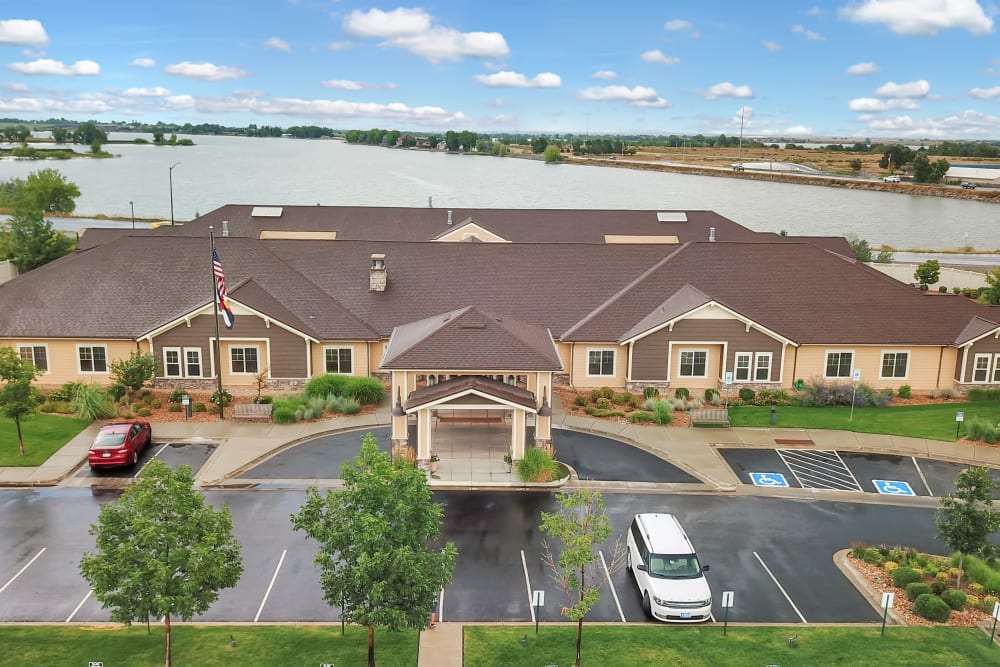 Aerial of Seven Lakes Memory Care in Loveland, Colorado