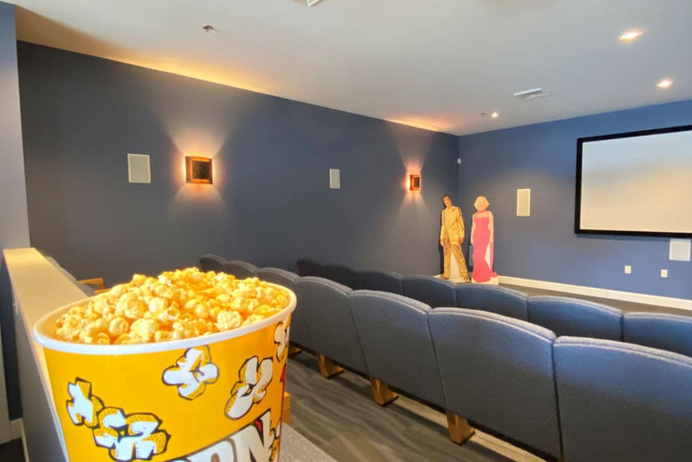 Onsite theater at Rivers Pointe Apartments in Liverpool, New York