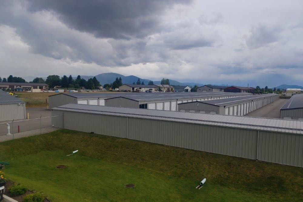 Aerial view of BuxBear Storage Hayden in Hayden, Idaho