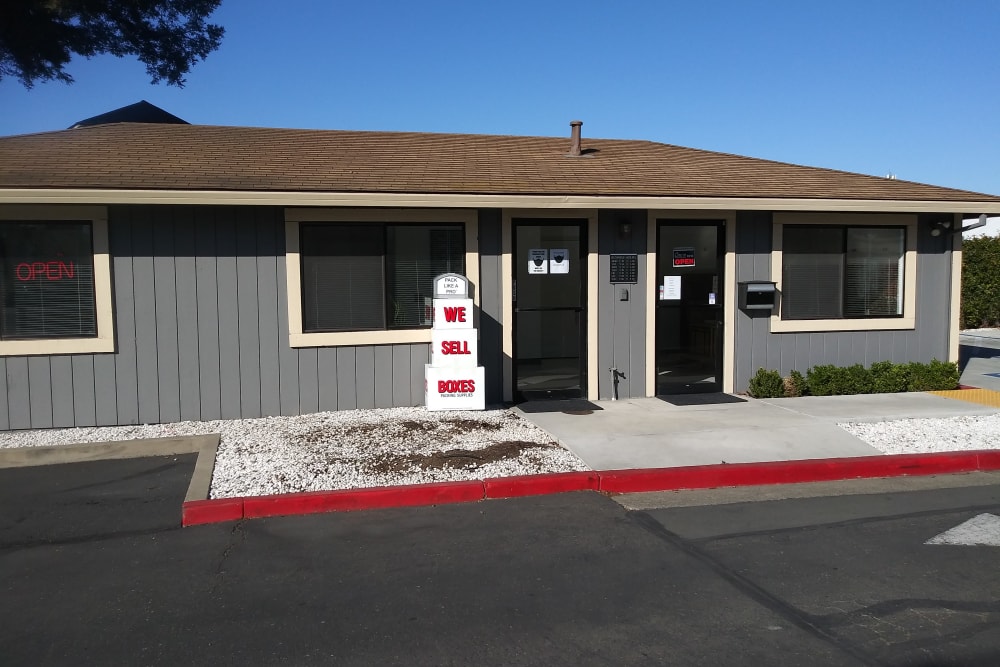 Exterior of the leasing office at BuxBear Storage Santa Rosa in Santa Rosa, California