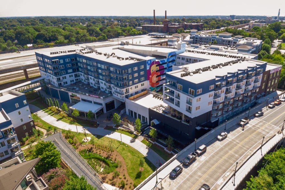 Aerial view of EDGE on the Beltline | Apartments in Atlanta, Georgia